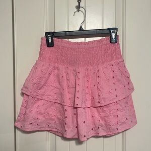 Abercrombie Kids Pink Eyelet Skirt 13/14 new